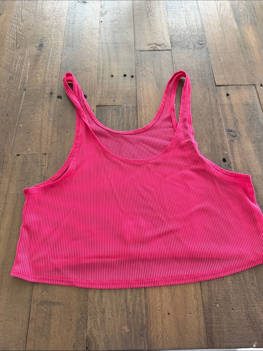 ALO Yoga Pink Mesh Tank Top
